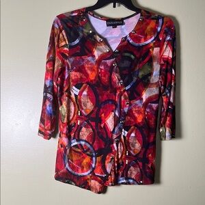 Talk of the Walk  Romantic, mob wife ,Women's Multicolor Top